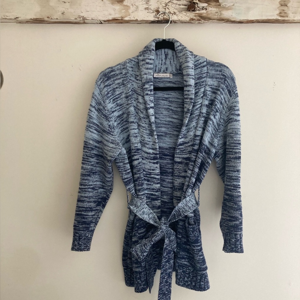 Peter Millar Women's Tie Cardigan in Space dyed Ombré Blue